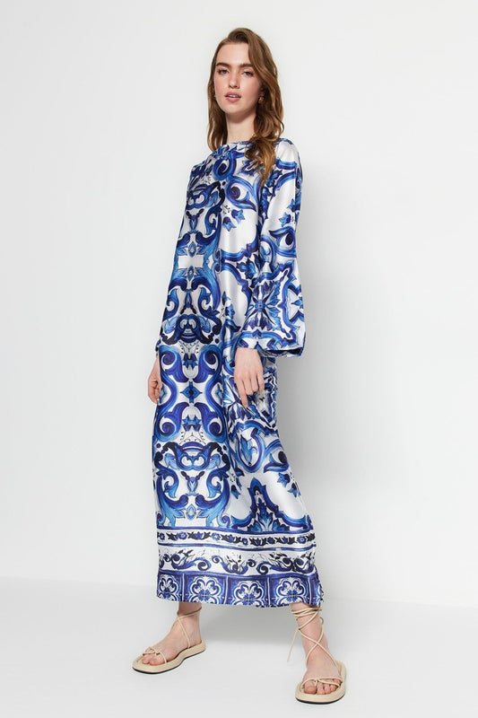 MAJESTIC BLUE BAROQUE KAFTAN