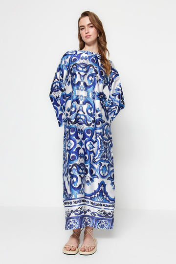 MAJESTIC BLUE BAROQUE KAFTAN