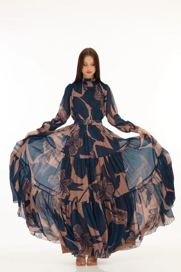 ELEGENT FLORAL PRINTED MAXI DRESS
