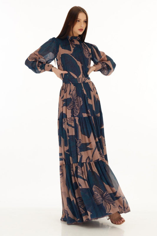 ELEGENT FLORAL PRINTED MAXI DRESS