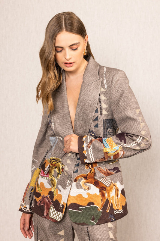 DESERT STALLION PRINTED SUIT SET