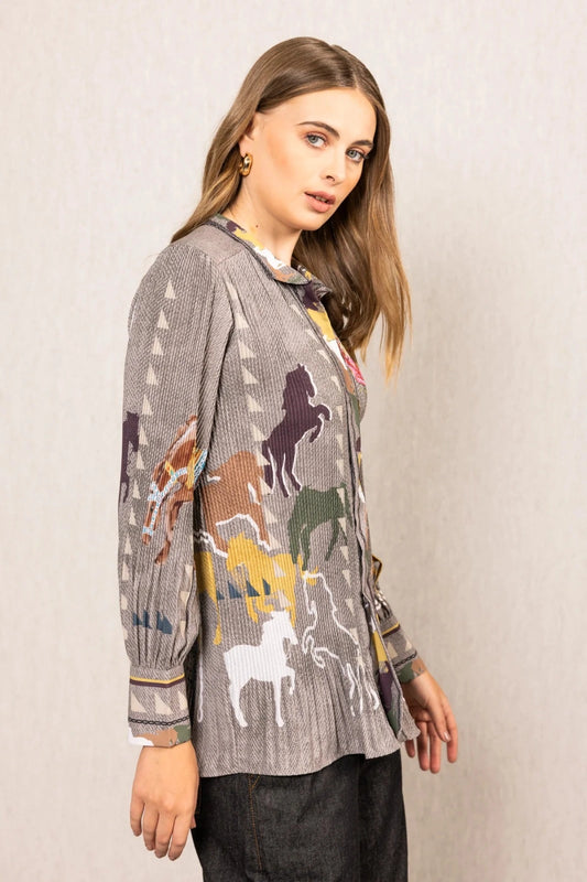 KNIGHT PLEATED SHIRT