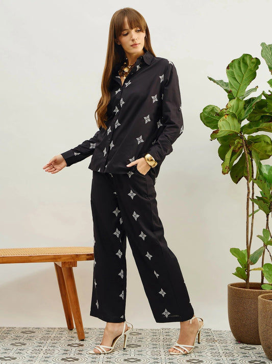 Noir Motif Co-ord Pants
