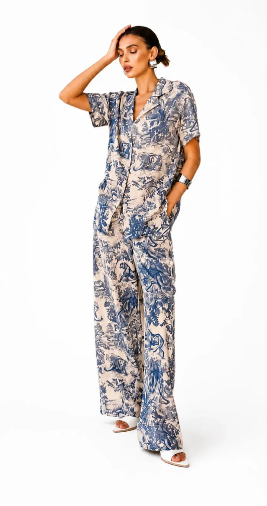 Azure Safari Co-Ord Set