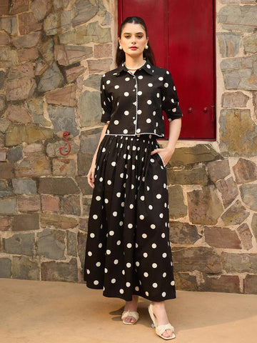 Midnight Polka Charm Co-Ord Set