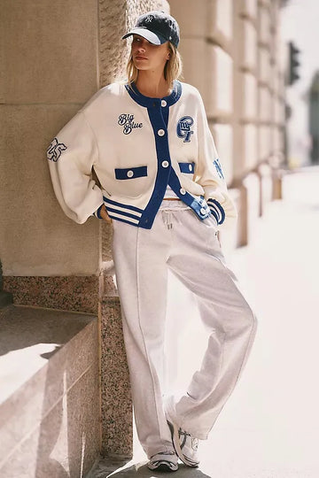 Royal Blue Varsity Cardigan