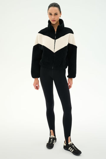 Lottie Zip Jacket Black & White