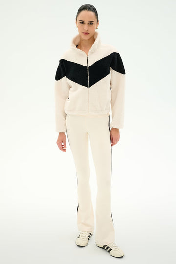 Lottie Zip Jacket Black & White
