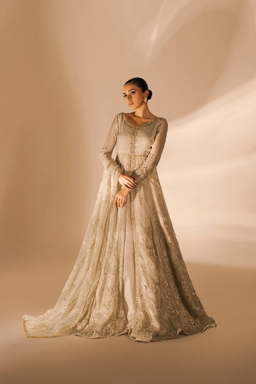 Chandni Noor Ivory Front-Open Peshwas Gown