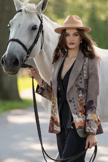 DESERT STALLION PRINTED SUIT SET