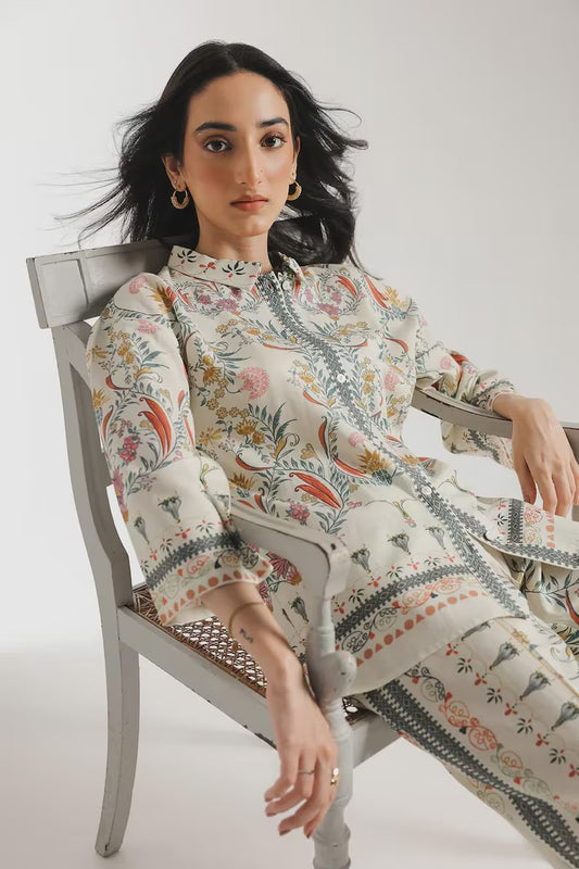 Classic Floral Ivory Suit