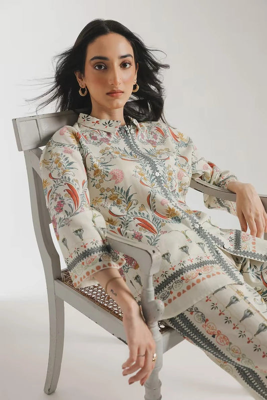 Classic Floral Ivory Suit