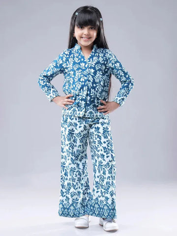 Blue Blossom Kids Co-Ord Set
